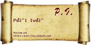 Pál Ivó névjegykártya